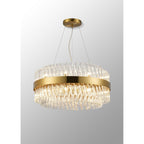 NL9500BR/CL9 Kaffer 18 Light Round Pendant Brass Clear