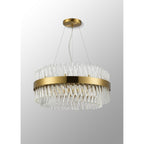 NL9500BR/CL9 Kaffer 18 Light Round Pendant Brass Clear
