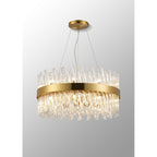 NL9500BR/CL9 Kaffer 18 Light Round Pendant Brass Clear
