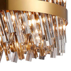 NL9500BR/SM9 Kaffer 18 Light Round Pendant Brass Smoke