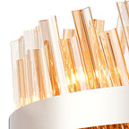 NL9500PN/AM9 Kaffer 18 Light Round Pendant Polished Nickel Amber