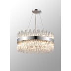 NL9500PN/CL9 Kaffer 18 Light Round Pendant Polished Nickel Clear