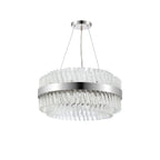 NL9500PN/CL9 Kaffer 18 Light Round Pendant Polished Nickel Clear