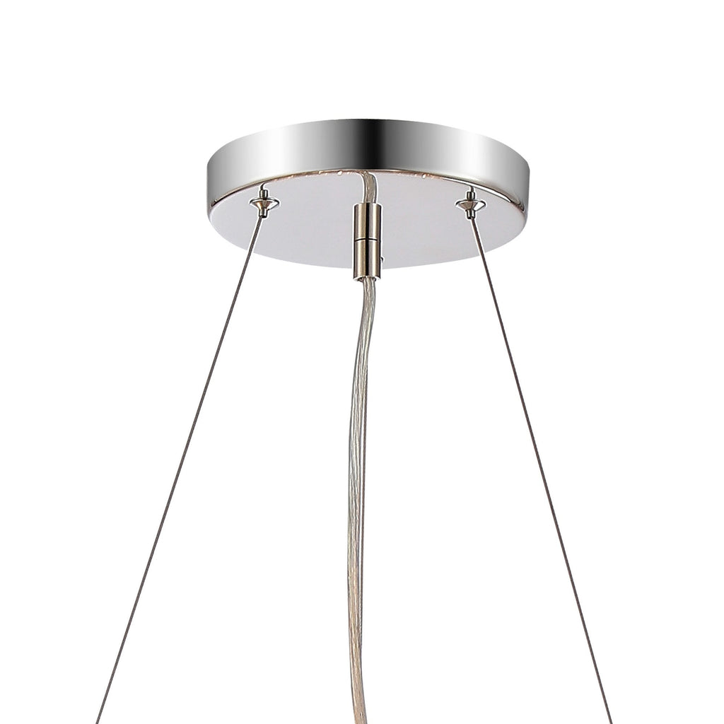 NL9500PN/CL9 Kaffer 18 Light Round Pendant Polished Nickel Clear