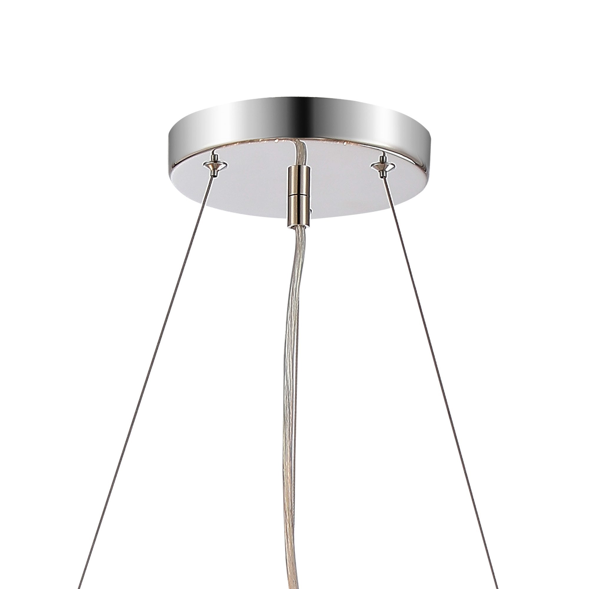 NL9500PN/CL9 Kaffer 18 Light Round Pendant Polished Nickel Clear