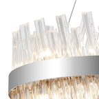 NL9500PN/CL9 Kaffer 18 Light Round Pendant Polished Nickel Clear