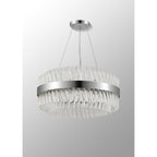 NL9500PN/CL9 Kaffer 18 Light Round Pendant Polished Nickel Clear
