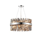 NL9500PN/SM9 Kaffer 18 Light Round Pendant Polished Nickel Smoke