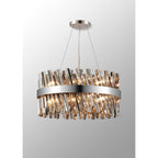 NL9500PN/SM9 Kaffer 18 Light Round Pendant Polished Nickel Smoke