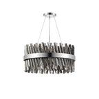 NL9500PN/SM9 Kaffer 18 Light Round Pendant Polished Nickel Smoke