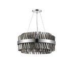 NL9500PN/SM9 Kaffer 18 Light Round Pendant Polished Nickel Smoke
