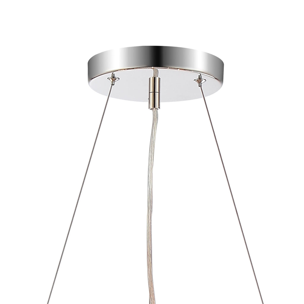 NL9500PN/SM9 Kaffer 18 Light Round Pendant Polished Nickel Smoke