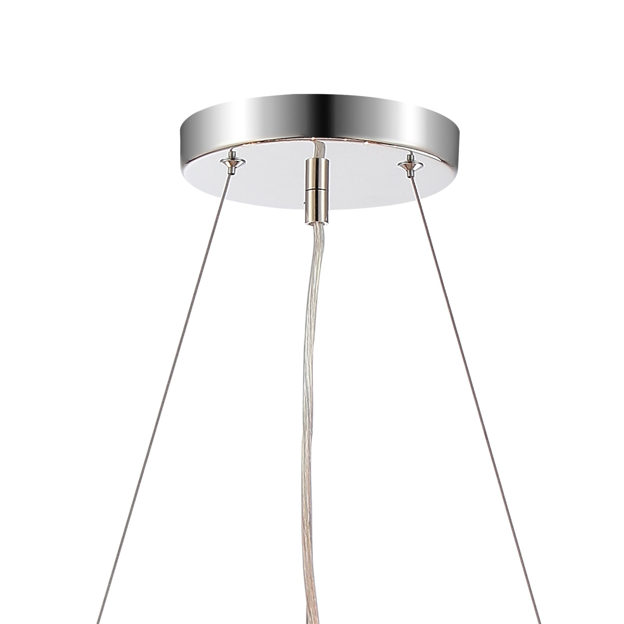 NL9500PN/SM9 Kaffer 18 Light Round Pendant Polished Nickel Smoke