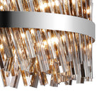 NL9500PN/SM9 Kaffer 18 Light Round Pendant Polished Nickel Smoke