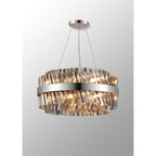 NL9500PN/SM9 Kaffer 18 Light Round Pendant Polished Nickel Smoke