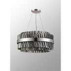 NL9500PN/SM9 Kaffer 18 Light Round Pendant Polished Nickel Smoke