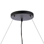 NL9502BL/AM9 Kaffer 24 Light Round Pendant Satin Black Amber