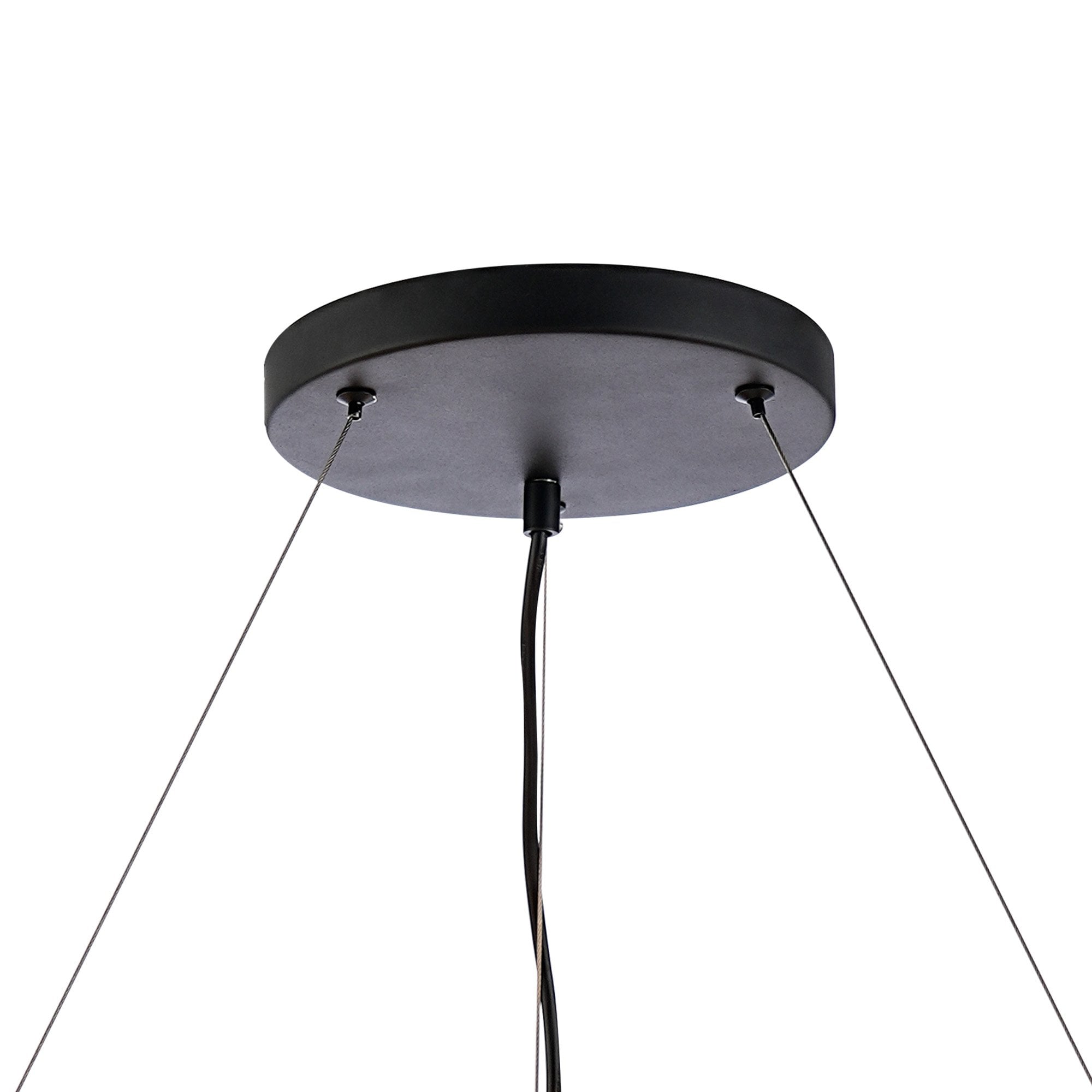NL9502BL/AM9 Kaffer 24 Light Round Pendant Satin Black Amber