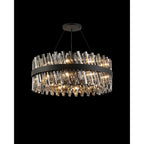 NL9502BL/SM9 Kaffer 24 Light Round Pendant Satin Black Smoke