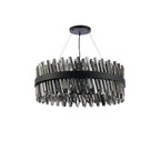 NL9502BL/SM9 Kaffer 24 Light Round Pendant Satin Black Smoke