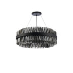 NL9502BL/SM9 Kaffer 24 Light Round Pendant Satin Black Smoke