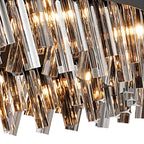 NL9502BL/SM9 Kaffer 24 Light Round Pendant Satin Black Smoke