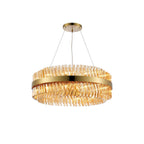 NL9502BR/AM9 Kaffer 24 Light Round Pendant Brass Amber