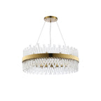 NL9502BR/CL9 Kaffer 24 Light Round Pendant Brass Clear