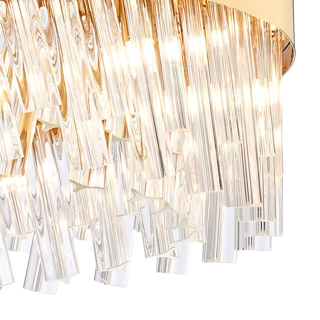 NL9502BR/CL9 Kaffer 24 Light Round Pendant Brass Clear