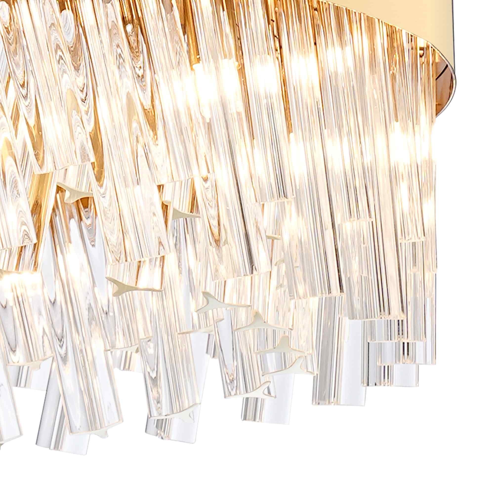 NL9502BR/CL9 Kaffer 24 Light Round Pendant Brass Clear