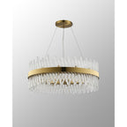 NL9502BR/CL9 Kaffer 24 Light Round Pendant Brass Clear