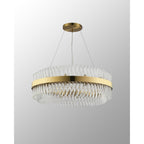 NL9502BR/CL9 Kaffer 24 Light Round Pendant Brass Clear