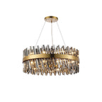 NL9502BR/SM9 Kaffer 24 Light Round Pendant Brass Smoke