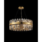 NL9502BR/SM9 Kaffer 24 Light Round Pendant Brass Smoke