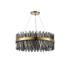 NL9502BR/SM9 Kaffer 24 Light Round Pendant Brass Smoke