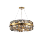 NL9502BR/SM9 Kaffer 24 Light Round Pendant Brass Smoke