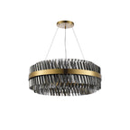 NL9502BR/SM9 Kaffer 24 Light Round Pendant Brass Smoke