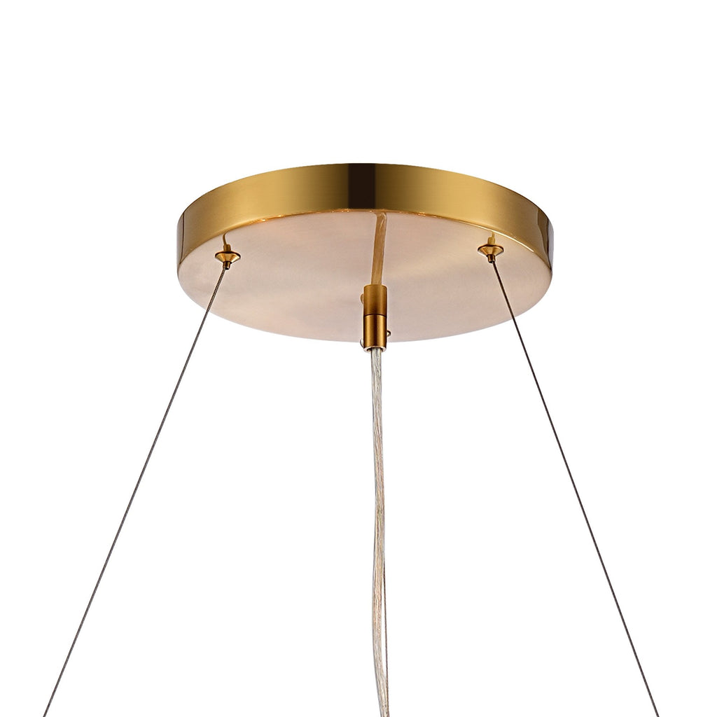 NL9502BR/SM9 Kaffer 24 Light Round Pendant Brass Smoke