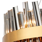 NL9502BR/SM9 Kaffer 24 Light Round Pendant Brass Smoke