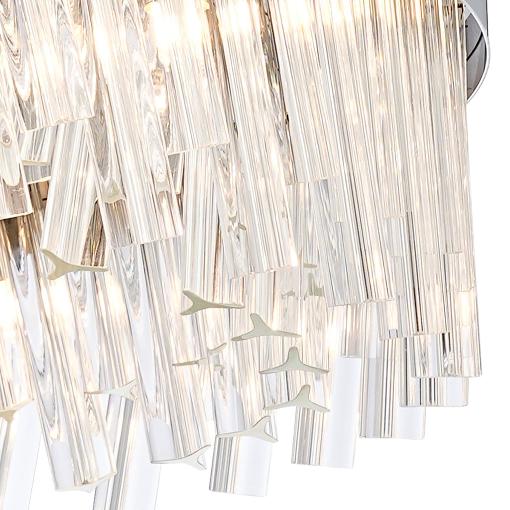 NL9502PN/CL9 Kaffer 24 Light Round Pendant Polished Nickel Clear