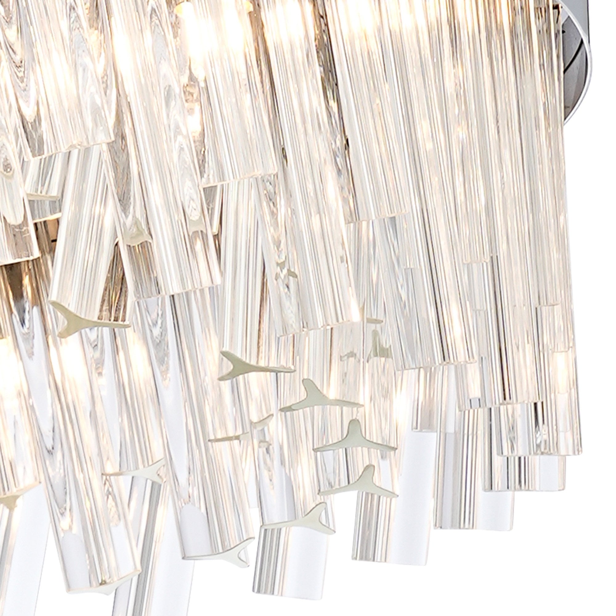 NL9502PN/CL9 Kaffer 24 Light Round Pendant Polished Nickel Clear
