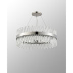NL9502PN/CL9 Kaffer 24 Light Round Pendant Polished Nickel Clear