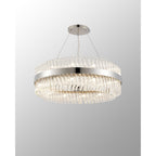 NL9502PN/CL9 Kaffer 24 Light Round Pendant Polished Nickel Clear