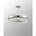 NL9502PN/CL9 Kaffer 24 Light Round Pendant Polished Nickel Clear