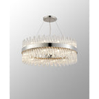 NL9502PN/CL9 Kaffer 24 Light Round Pendant Polished Nickel Clear