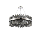 NL9502PN/SM9 Kaffer 24 Light Round Pendant Polished Nickel Smoke