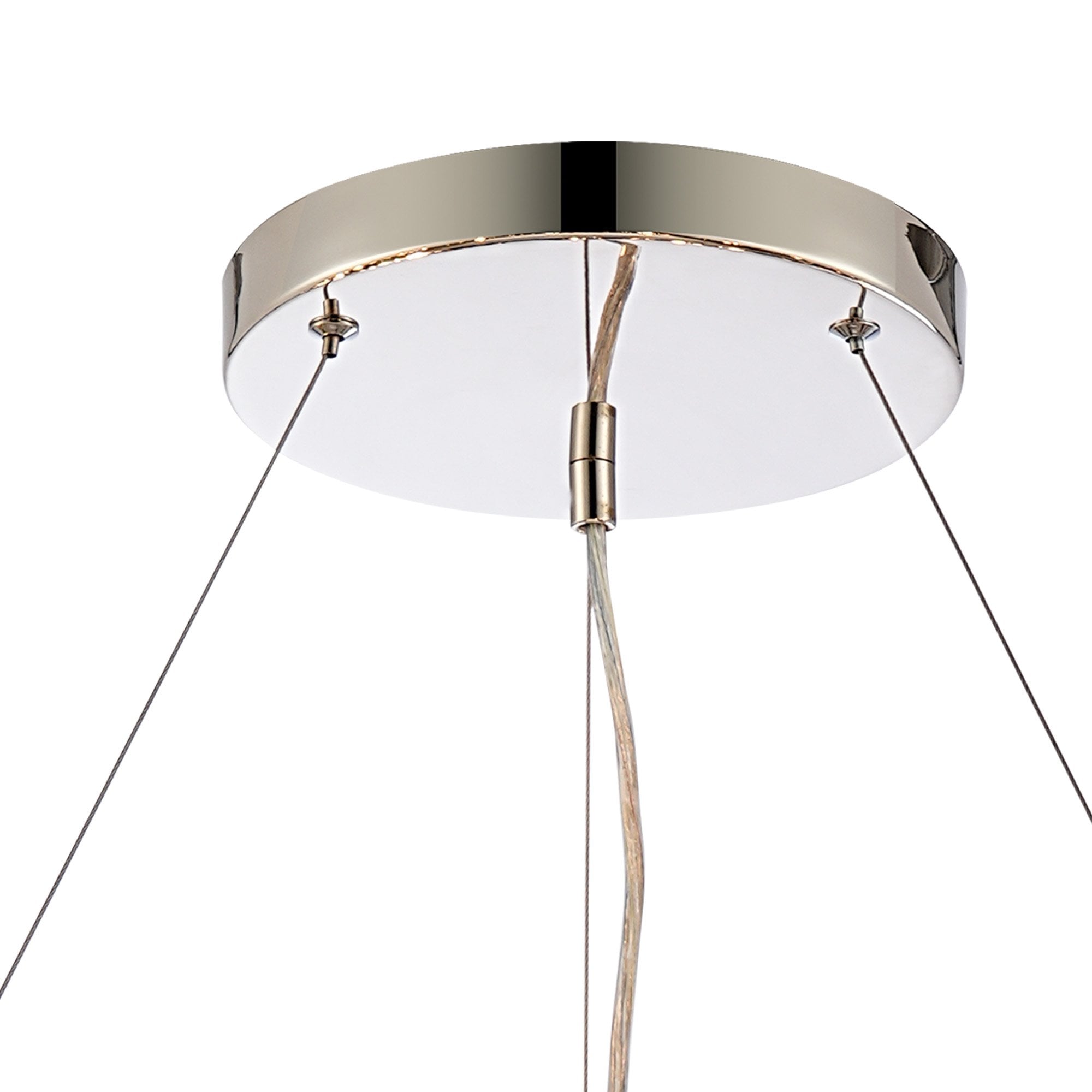 NL9502PN/SM9 Kaffer 24 Light Round Pendant Polished Nickel Smoke