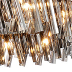 NL9502PN/SM9 Kaffer 24 Light Round Pendant Polished Nickel Smoke