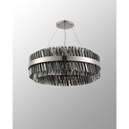 NL9502PN/SM9 Kaffer 24 Light Round Pendant Polished Nickel Smoke
