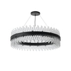 NL9504BL/CL9 Kaffer 32 Light Round Pendant Satin Black Clear
